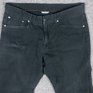 Jhane Barnes Mens Pants 36x35 Charcoal Gray Textured Ribbed Chino Stretch Casual